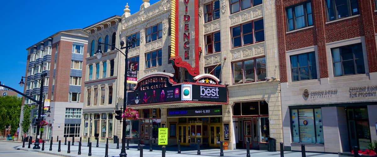 Providence Performing Arts Center which includes street scenes