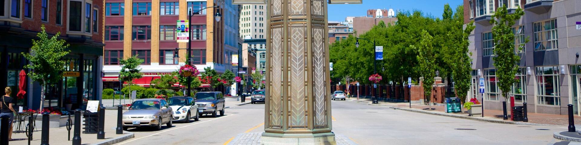 Providence Performing Arts Center featuring street scenes