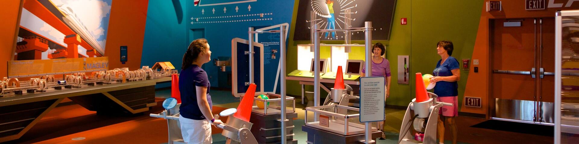 Connecticut Science Center featuring interior views as well as a small group of people