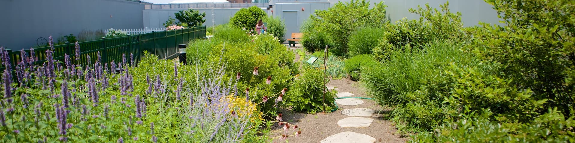 Connecticut Science Center which includes a garden