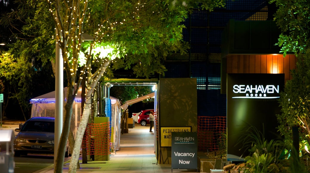 Hastings Street showing night scenes, street scenes and signage