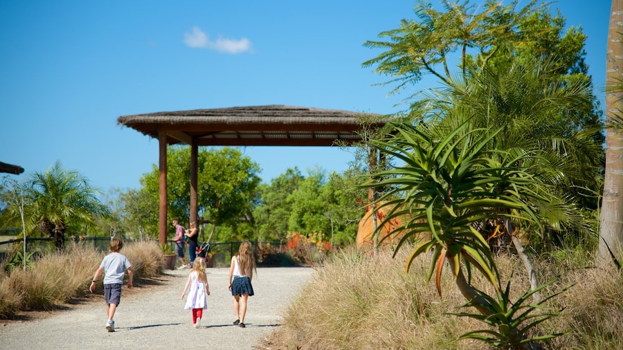 Australia Zoo which includes zoo animals and hiking or walking as well as children