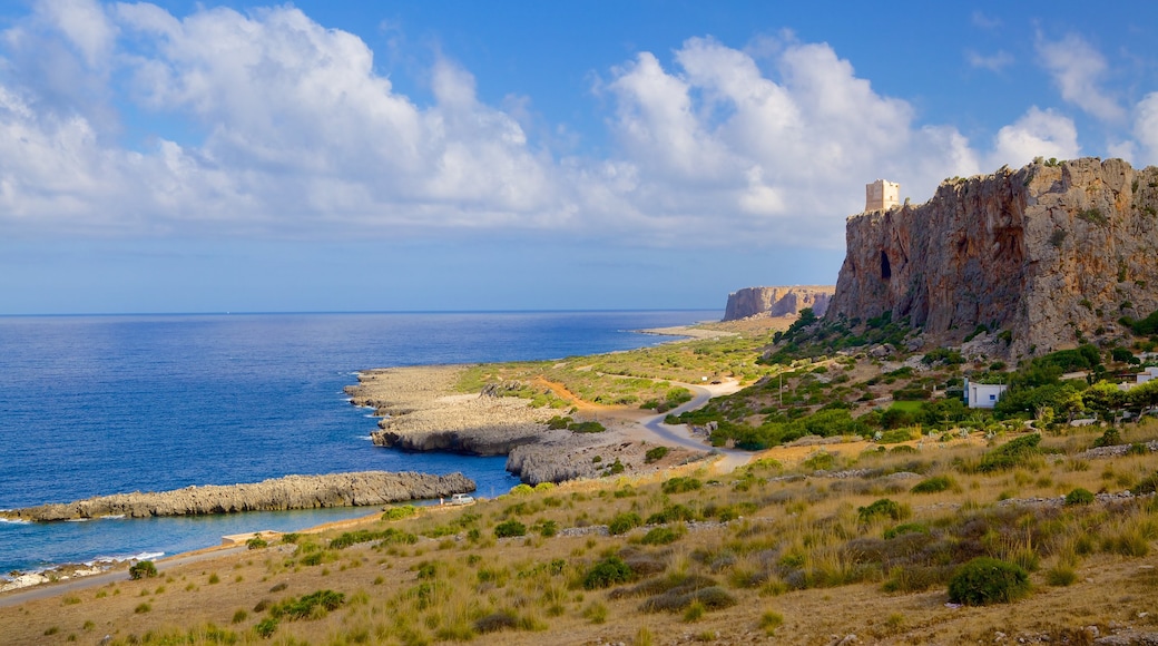 Trapani featuring general coastal views, mountains and rugged coastline