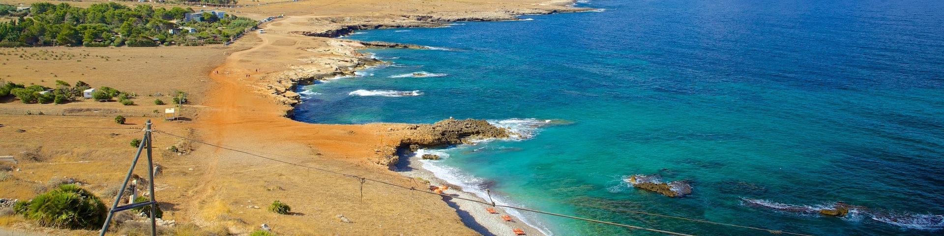 Provinz Trapani das einen Felsküste und Landschaften