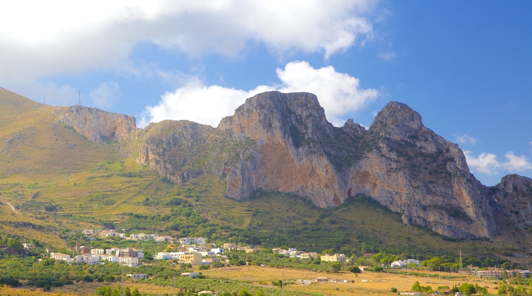 Trapani showing farmland and mountains