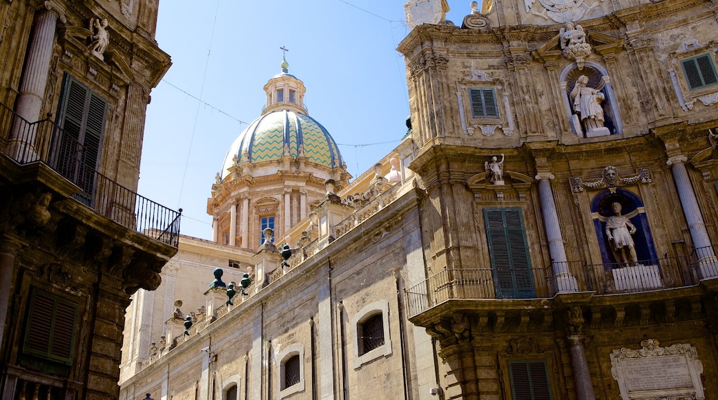 Via Maqueda showing street scenes, a church or cathedral and heritage architecture