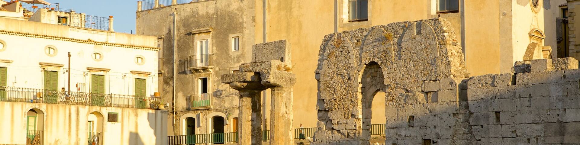 Temple of Apollo featuring a ruin and heritage elements