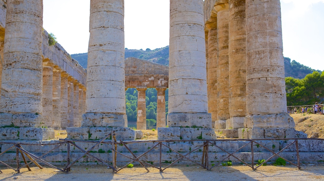 Greek Temple of Segesta showing heritage elements, building ruins and heritage architecture