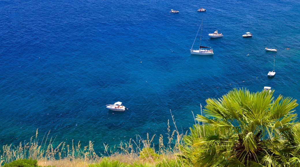 Zingaro Beach featuring general coastal views, boating and sailing