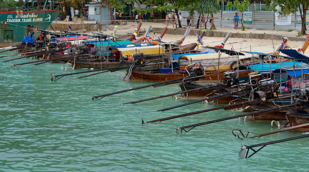 Ao Ton Sai Beach which includes a bay or harbour, boating and general coastal views