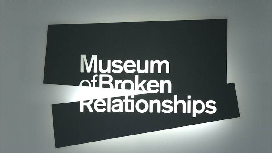 Museum of Broken Relationships featuring signage