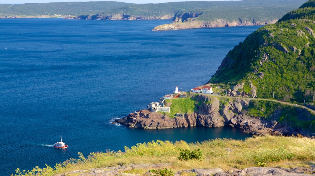 Cabot Tower featuring general coastal views and landscape views