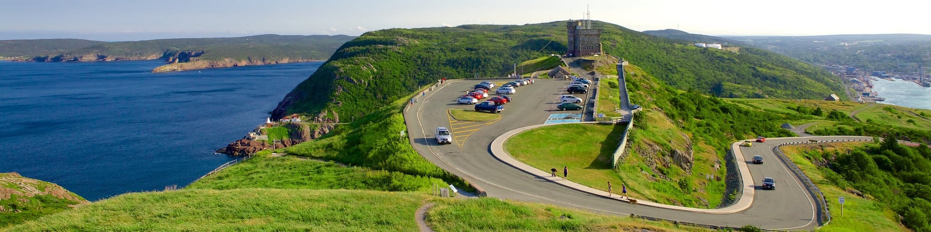 Cabot Tower featuring landscape views and general coastal views