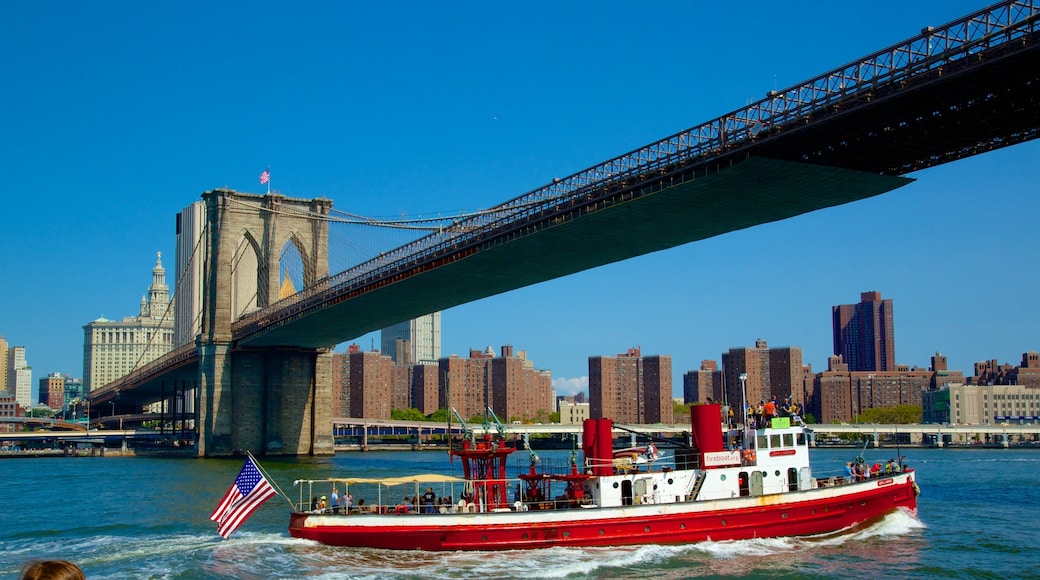 Brooklyn mostrando elementos de patrimônio, uma ponte e uma cidade