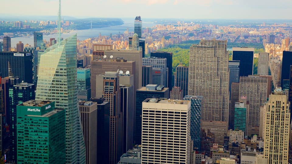 Empire State Building showing a city