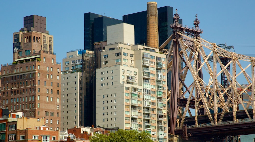 Williamsburg Bridge featuring a city