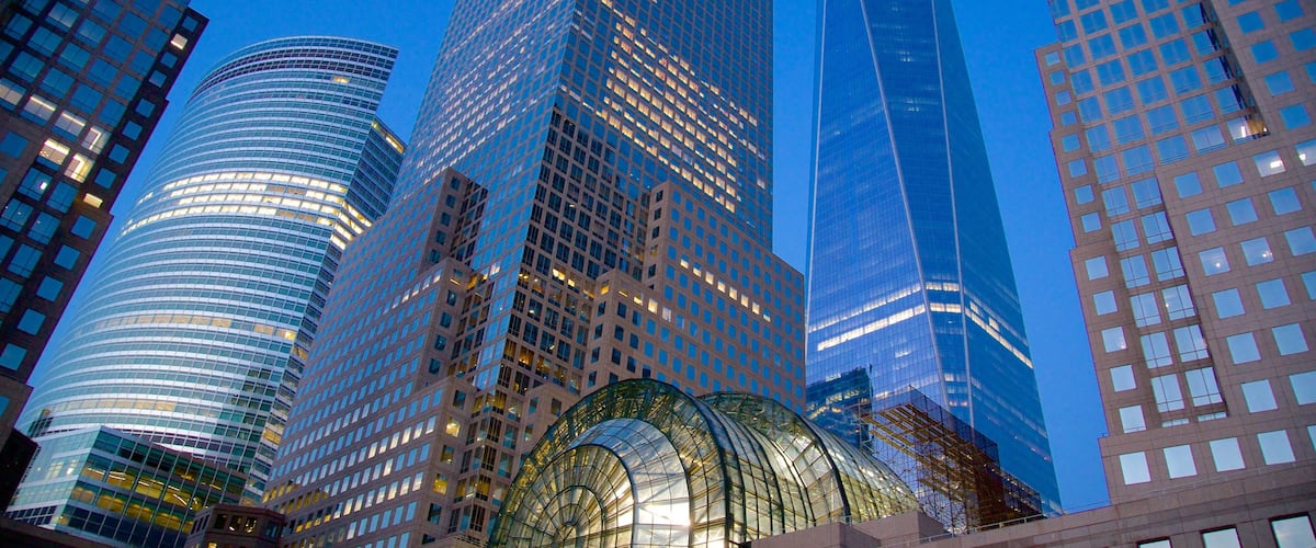 North America showing a city and a high rise building
