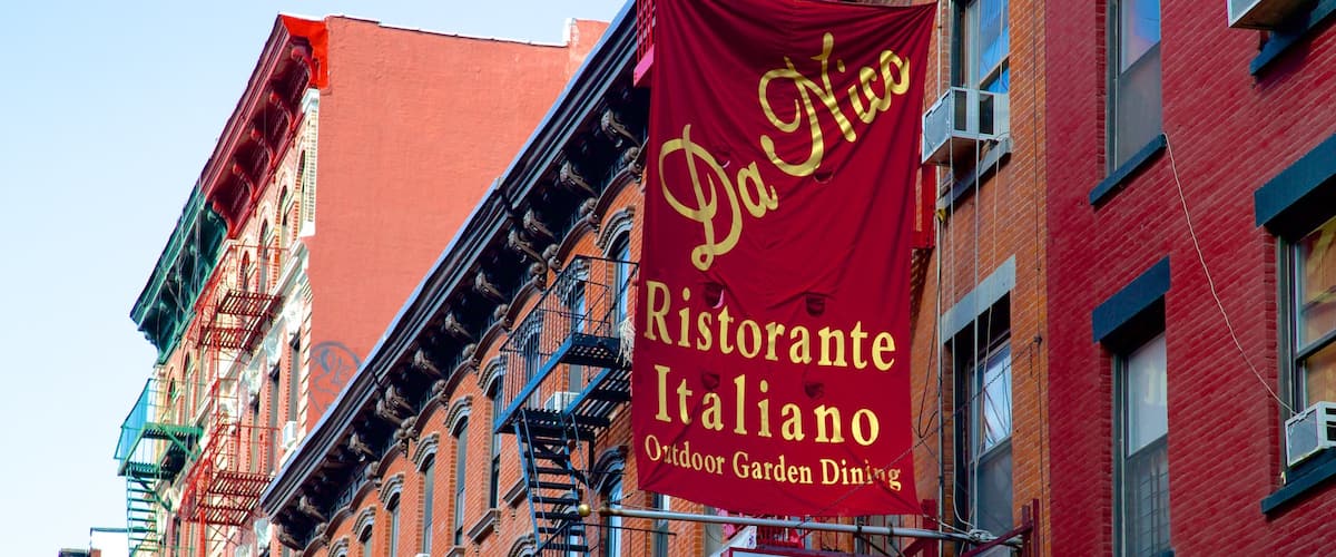 Little Italy featuring a city and signage
