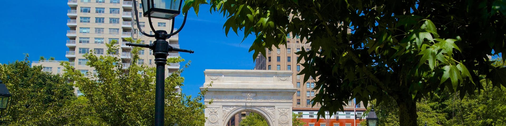 Washington Square Park which includes a garden