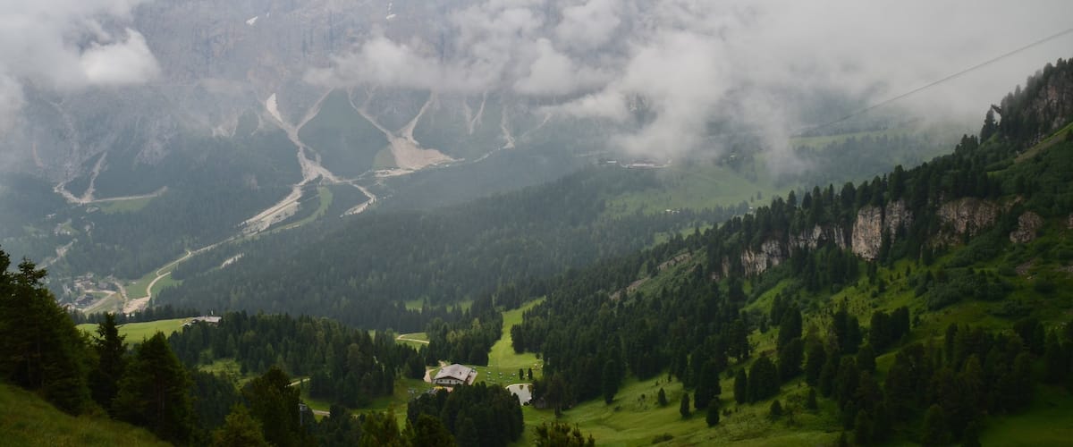 Ciampino-Sella Ski Area which includes mountains, landscape views and forests