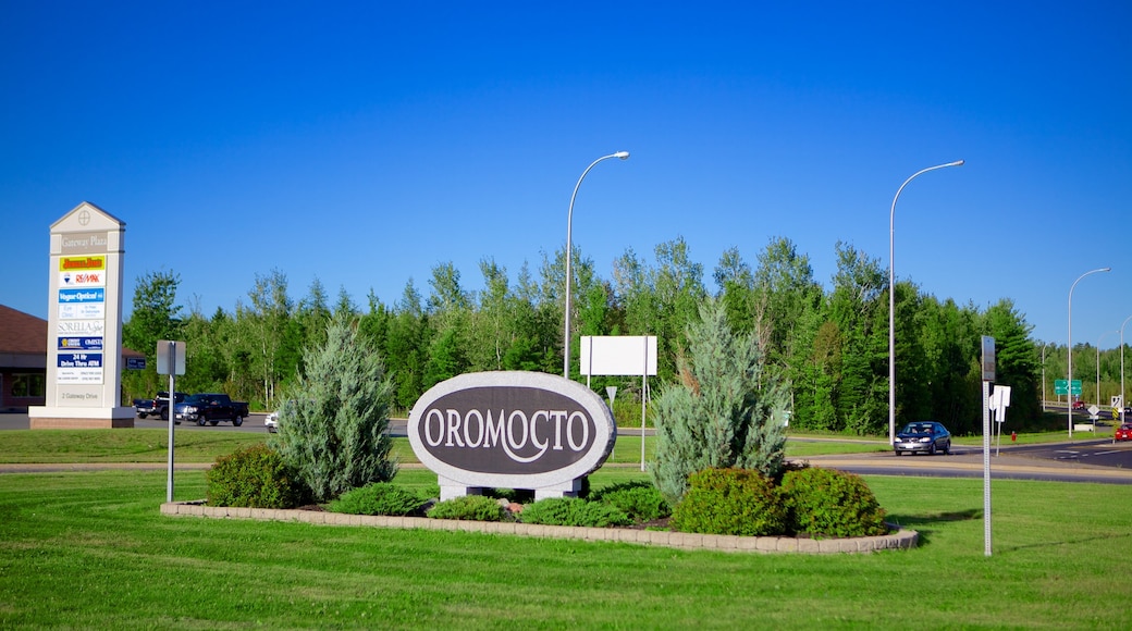 Oromocto which includes signage