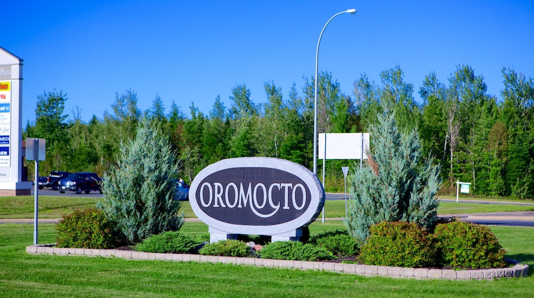 Oromocto which includes signage