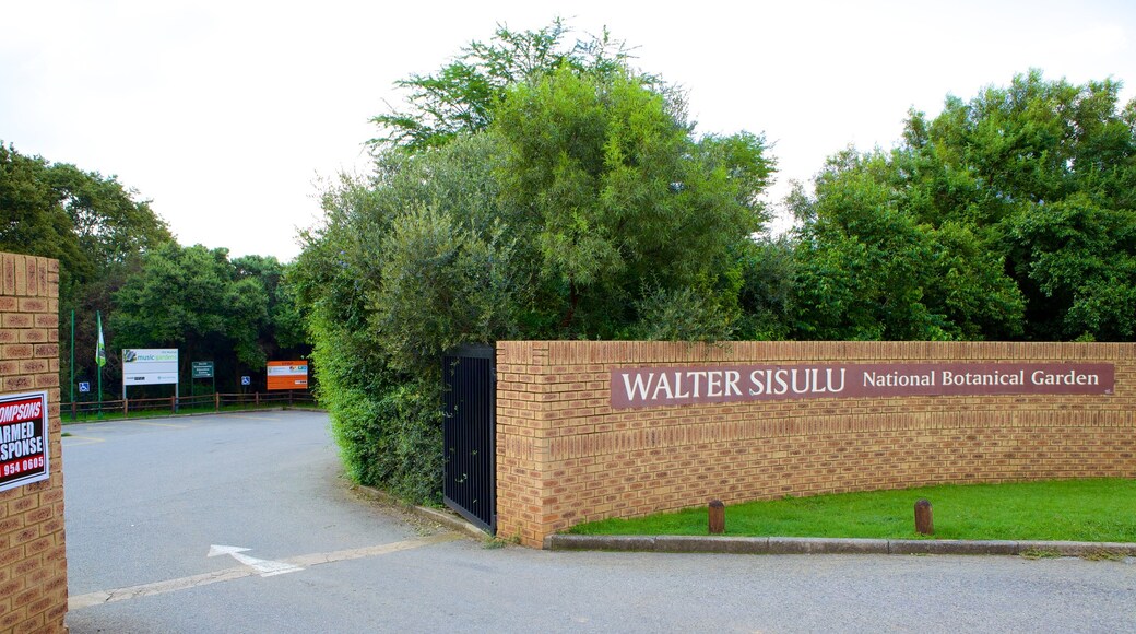 Walter Sisulu Botanical Gardens mit einem Beschilderung