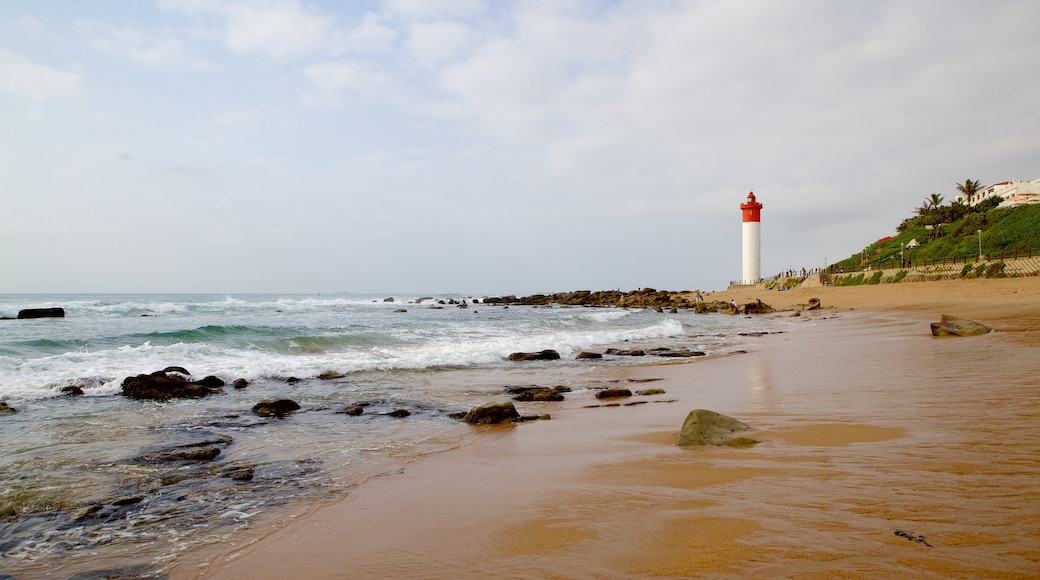 Umhlanga Lighthouse featuring a sandy beach