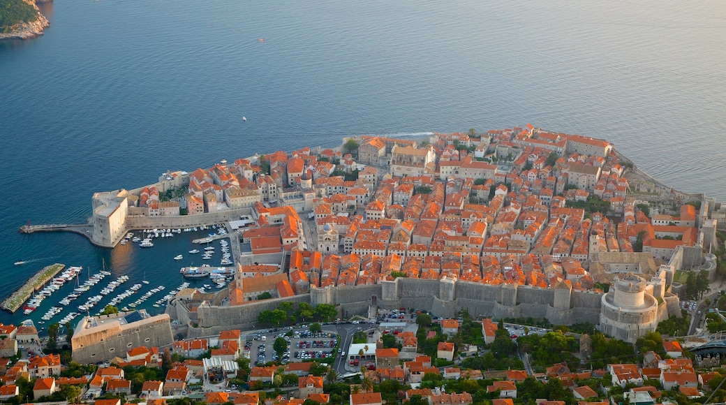 Dubrovnik showing a coastal town