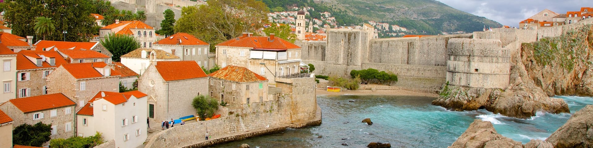 Dubrovnik - Southern Dalmatia which includes a bay or harbor and a coastal town