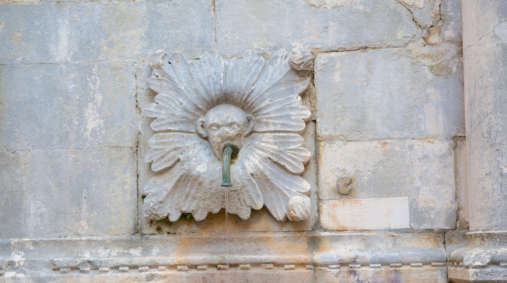 Fontana di Onofrio che include fontana e oggetti d\'epoca