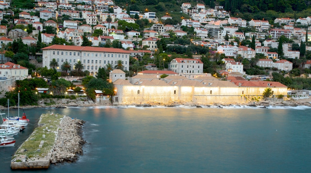 Banje Beach showing general coastal views and a coastal town