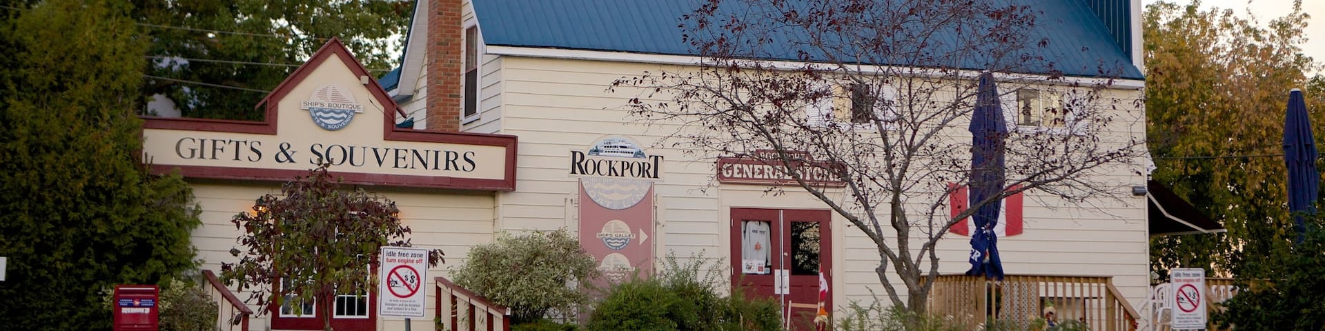 Rockport which includes signage