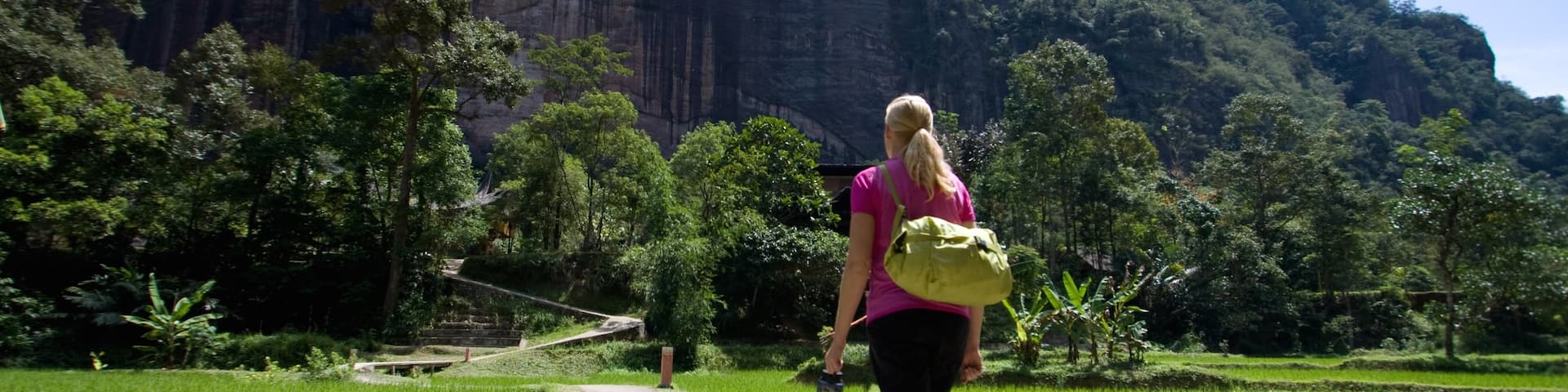 Sumatra which includes hiking or walking as well as an individual femail