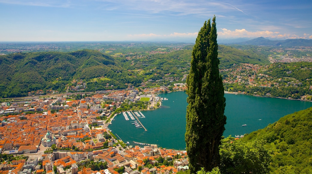 Como-Brunate Funicular which includes a city, a bay or harbour and a coastal town