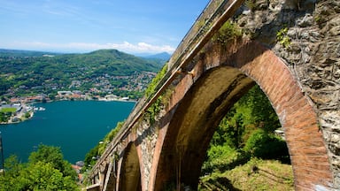 Funiculaire Côme-Brunate mettant en vedette pont et baie ou port