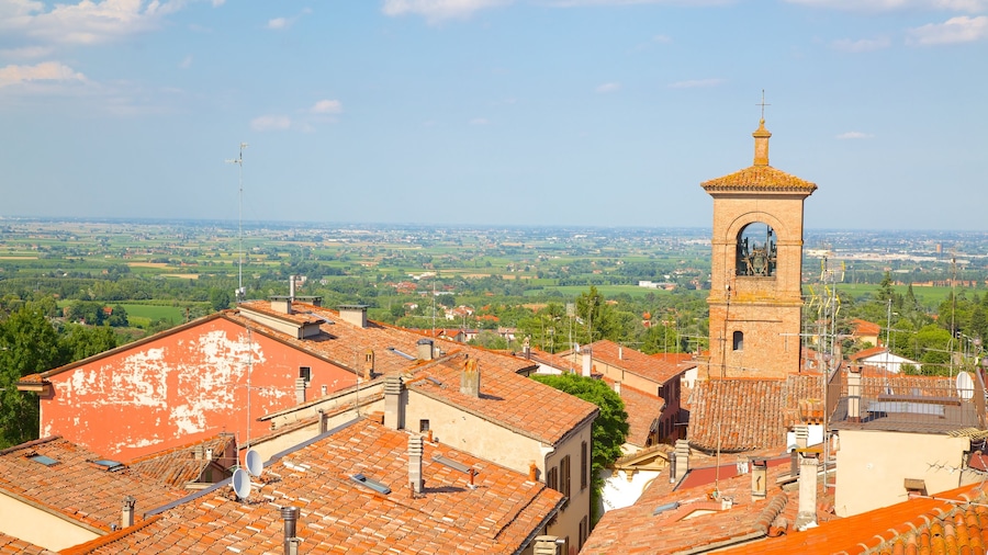 Dozza which includes heritage architecture and a small town or village