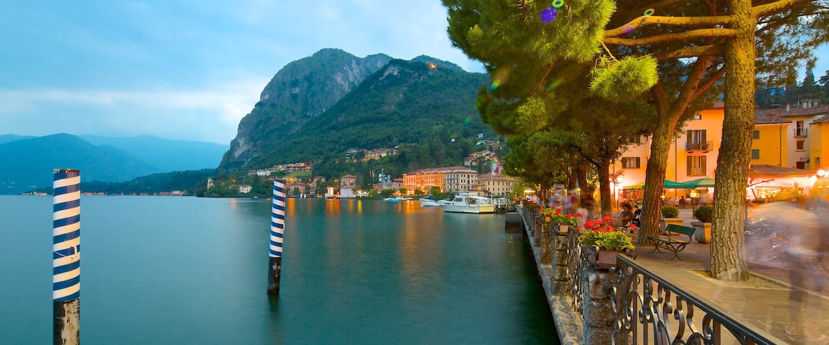 Menaggio which includes general coastal views and a coastal town