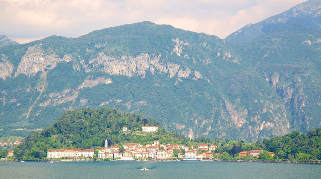 Bellagio showing a coastal town, general coastal views and mountains