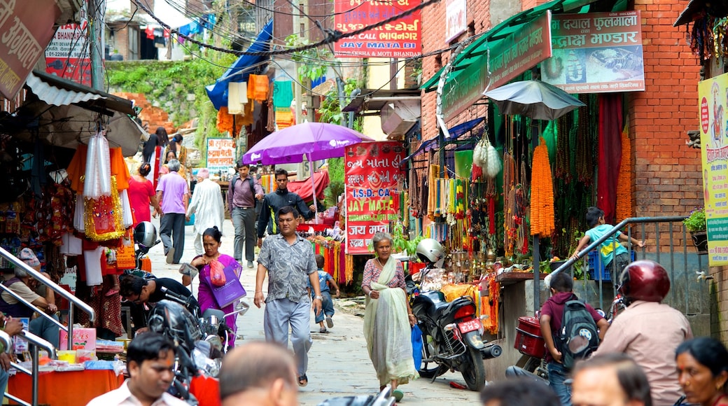 Pashupatinath Temple showing markets