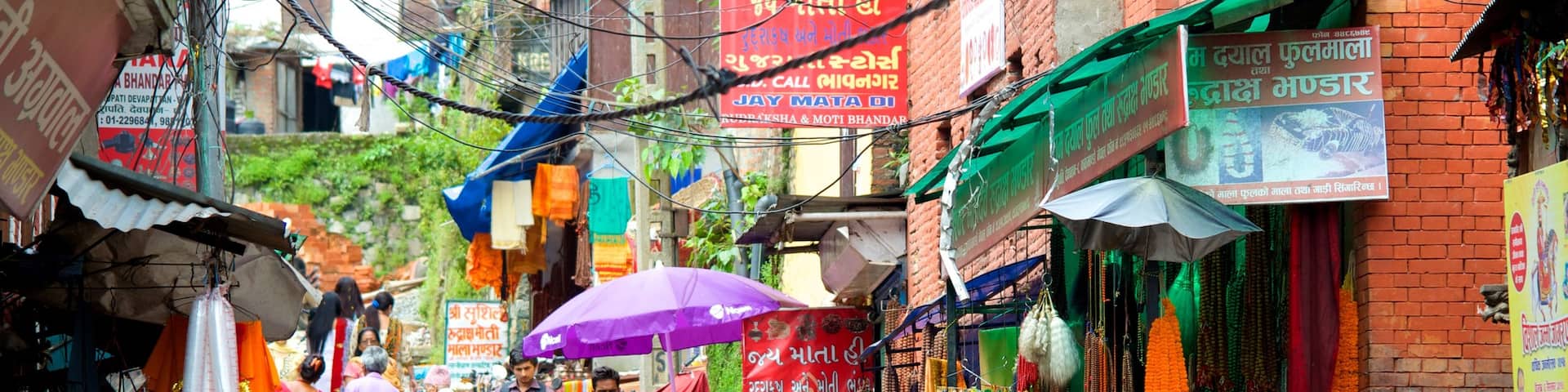 Pashupatinath Temple featuring markets