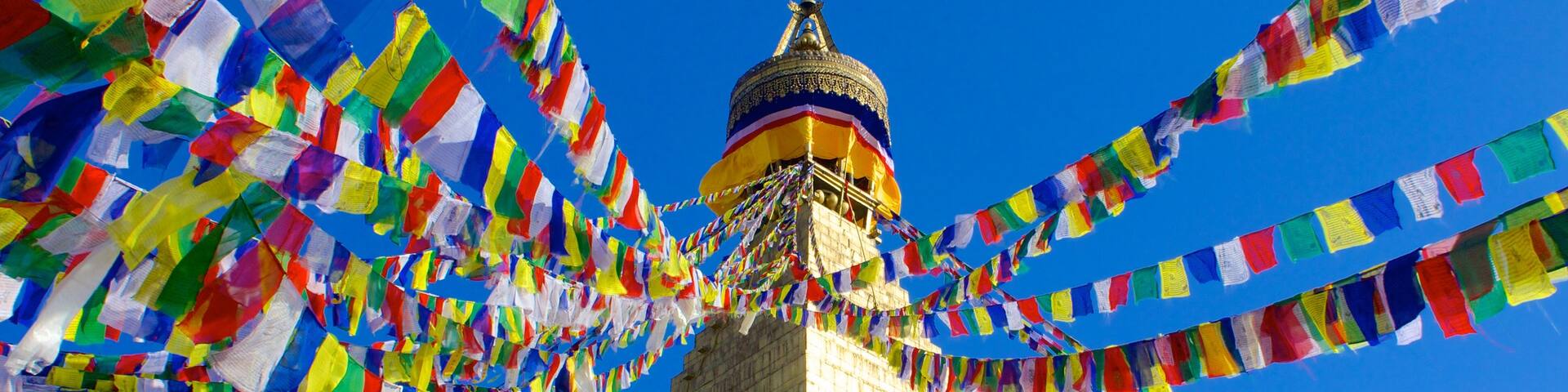 Boudhanath featuring a temple or place of worship