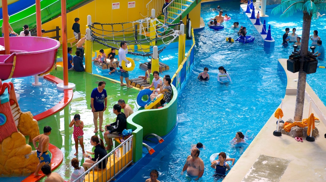 Spa World featuring a pool, rides and interior views