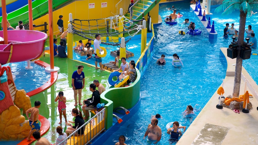 Spa World showing a pool, interior views and rides