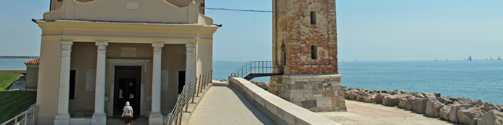 Caorle featuring general coastal views and a church or cathedral