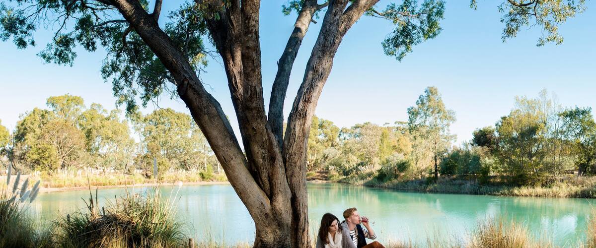 Barossa Valley johon kuuluu puutarha ja järvi tai vesikuoppa sekä pari