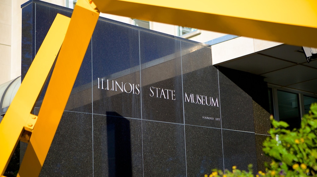 Illinois State Museum featuring signage