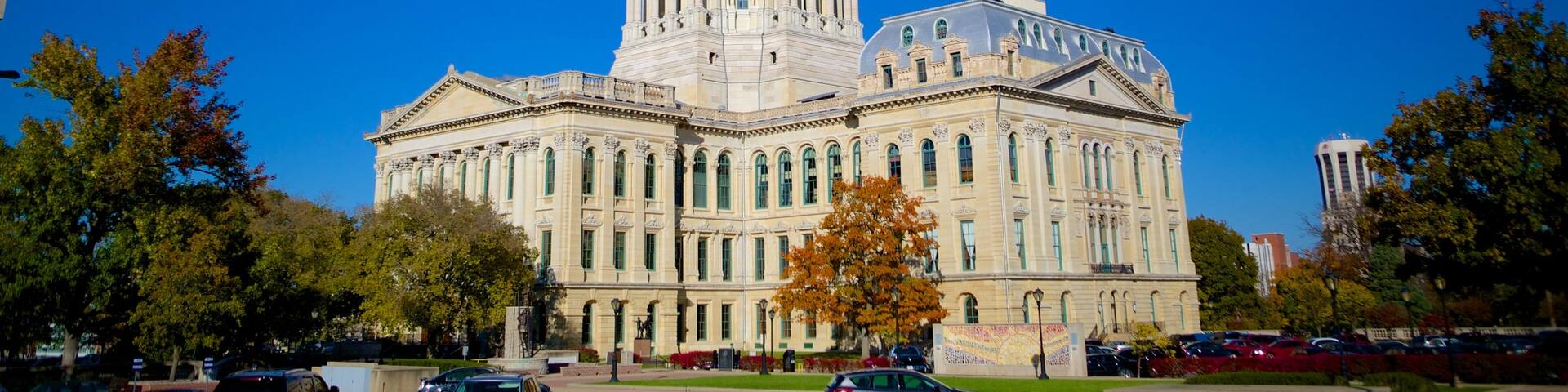 Illinois State Capitol showing heritage architecture, heritage elements and an administrative buidling