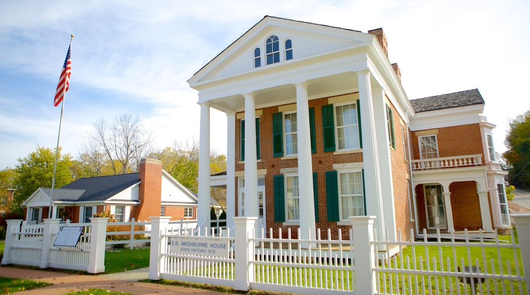 Washburne House Historic Site showing a house and heritage elements
