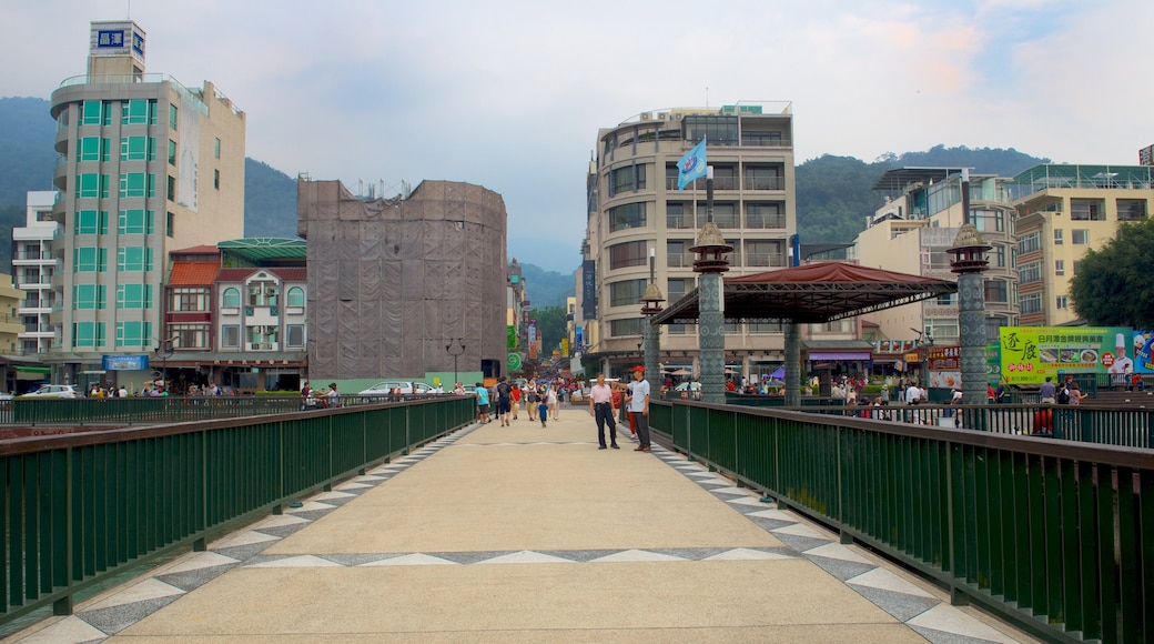 Sun Moon Lake showing a city